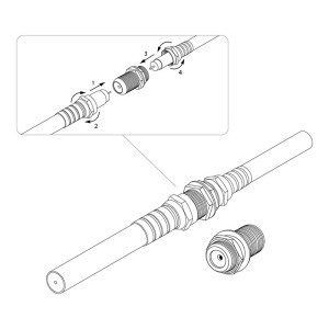 Переходник гнездо F – гнездо F, бочка с кольцом REXANT