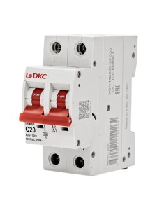 Автоматический выключатель YON max типа MD63S, 4,5кА, 2 полюса, хар-ка C, 20А DKC