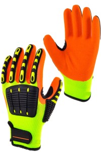 Перчатки из полиэстера усиленные термопластичной резиной на тыльной стороне, для защиты от минимальных рисков (размер 10)