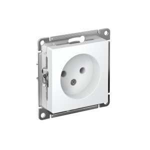 ATLASDESIGN РОЗЕТКА без заземления без шторок, 16А, механизм, БЕЛЫЙ
