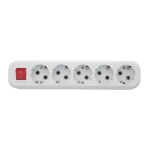 Розеточная колодка GSB-16-5-G-S-IP20 Classic, 16А, 5 мест, c/з, c/в, IP20