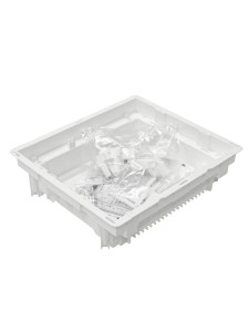 U12ES IT PL, Щит встраиваемый мультимедийный, 1 ряд, металл. дверца со слотами для охлаждения, IP30