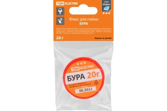 Флюс для пайки, БУРА, 20 г, банка, инд. упаковка, серия "Алмаз" TDM