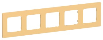 FLITE Рамка 5-местная РУ-5-К-ФлЗ золотарник IEK