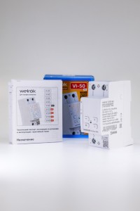 Реле напряжения с контролем тока Welrok VI-50 red