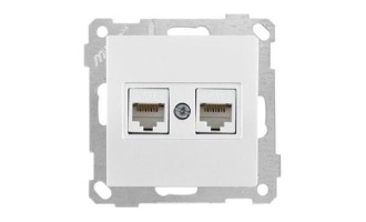 21 - Розетка 2хRJ-45 кат. 6 UTP, белая