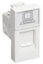 РКИ-10-00-П Розетка компьютерная RJ-45 UTP кат.5e (на 1 модуль) ПРАЙМЕР белая IEK