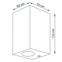 Светильник Gauss Cube настенный архитектурный 2*GU10, 160*68*92мм, 220-240V/50-60Hz, 2*35W IP54 (1/15)