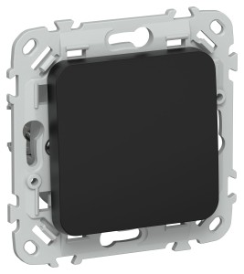 FLITE Выключатель 1-клавишный кнопочный 10А ВС11-2-0-ФлЧ черный IEK