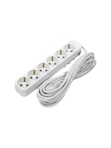 EL-BI,Myra,удлинитель 6гн5м с/з белый,527-010205-621