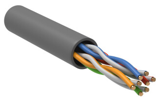 ITK Витая пара U/UTP кат. 5E 4х2х24AWG solid PVC серый (305м) РФ