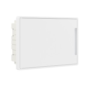 Щиток 12 мод встраиваемый FRAME, белый, с белой дверцей, с 2 шинами PEN на 6 и 8 отв.