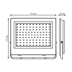 Прожектор светодиодный Gauss Elementary 100W 9500lm IP65 6500К ХАКИ 1/20