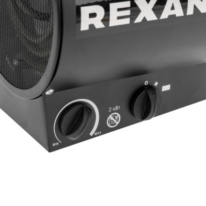 Пушка тепловая электрическая, круглая, прямоугольная подставка, ТЭН, 2кВт REXANT