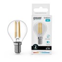 Лампа Gauss Filament Elementary Шар 8W 540lm 4100К Е14 LED