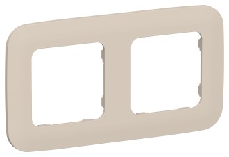 FLITE Рамка 2-местная РУ-2-А-ФлЛ льняной IEK