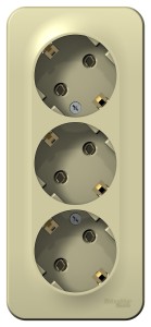 BLANCA О/У РОЗЕТКА 3-я с заземлением без шторок, ИЗОЛ.ПЛ., 16А, 250В, БЕЖЕВЫЙ