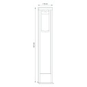 Светильник садово-парковый Gauss Clio столб 1*E27, Max.60W, 142*800мм, 170-240V / 50Hz, IP 54 (1/8)