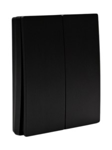 Выключатель беспроводной, накладной, двухклавишный, черный