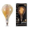 Лампа светодиодная Black Vintage Filament A160 8Вт 2400К E27 780лм 160*300 Golden Gauss 149802008