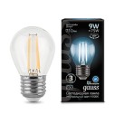 Лампа Gauss Filament Шар 9W 710lm 4100К Е27 LED