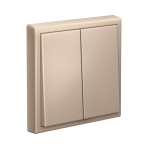 ARTGALLERY 2-клавишный ВЫКЛЮЧАТЕЛЬ КНОПОЧНЫЙ, сх.2, 10А, механизм, ПЕСОЧНЫЙ