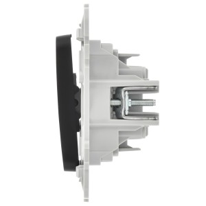 FLITE Выключатель 2-клавишный 10А ВС12-1-0-ФлЧ черный IEK
