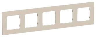 FLITE Рамка 5-местная РУ-5-К-ФлЛ льняной IEK