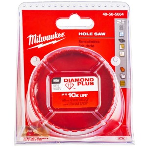 Коронка алмазная Diamond Plus 68 мм 5/8" х 18, MILWAUKEE