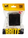 BRITE Выключатель жалюзи 10А ВС10-1-5-БрЧ черный IEK