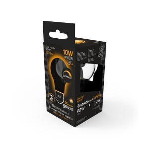 Лампа Gauss Filament А60 10W 820lm 2700К Е27 milky LED 1/10/40