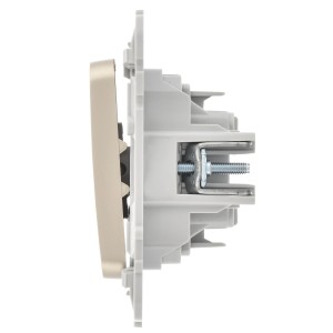 FLITE Выключатель 2-клавишный 10А ВС12-1-0-ФлШ шампань IEK