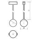 Низковольтный трековый светильник MTR16 3010P-1m 10W 4000K 100° BL IP20