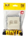 BRITE Розетка двойная RJ11+RJ45 кат.5E РК/Т12-БрКр бежевый IEK