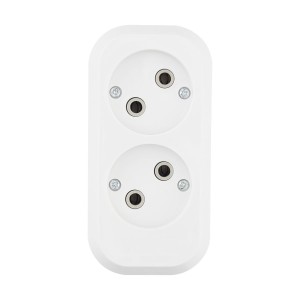 Розеточная колодка GSB-10-2-IP20 Classic, 10А, 2 места, б/з, б/в, IP20