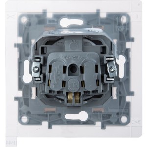 ETIKA Розетка 1-местная с заземлением с защитными шторками и крышкой 16А IP44 антрацит