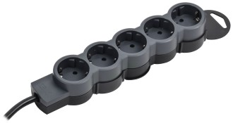 STANDARD Удлинитель У05 5 мест 2P+PE 3м 3х1,5мм2 16А черный IEK