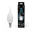 Лампа Gauss Filament Свеча на ветру 9W 610lm 4100К Е14 milky диммируемая LED