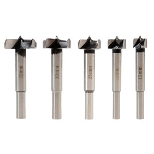 Набор сверл Форстнера (петельных) по дереву, 10-15-20-25-35 х 73мм, 5 шт, цилиндрический хвостовик K