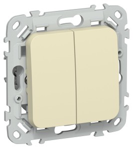 FLITE Выключатель 2-клавишный 10А ВС12-1-0-ФлН навахо IEK