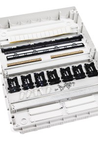 TEKFOR Корпус пластиковый ЩРВ-П-54 IP41 черная прозрачная дверь IEK