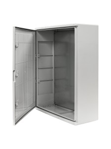 Пластиковый корпус 800х600х260 (ВхШхГ) серая дверь, с монтажной платой, IP65, IK08