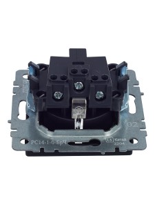 BRITE Розетка 1-местная с заземлением с защитными шторками 16А РС14-1-0-БрЧ черный IEK