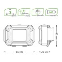 Фонарь налобный Gauss модель GFL304 3W 180lm 3xAAA LED 1/12/60