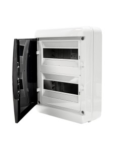 TEKFOR Корпус пластиковый КМПн-24 IP65 черная прозрачная дверь IEK