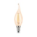 Лампа Gauss Filament Свеча на ветру 5W 420lm 4100К Е14 golden LED 1/10/50