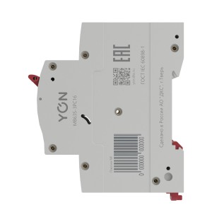 Модульный автоматический выключатель YON MB63, 3P, характеристика C, 16A, 6kA DKC