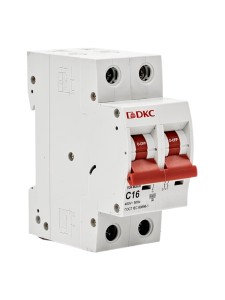 Автоматический выключатель YON max типа MD63N, 6кА, 2 полюса, хар-ка C, 16А DKC