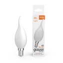 Лампа Gauss Basic Filament Свеча на ветру 6,5W 480lm 2700К Е14 milky  LED 1/10/50