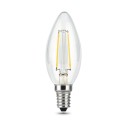 Лампа Gauss Filament Свеча 5W 450lm 4100К Е14 диммируемая LED 1/10/50